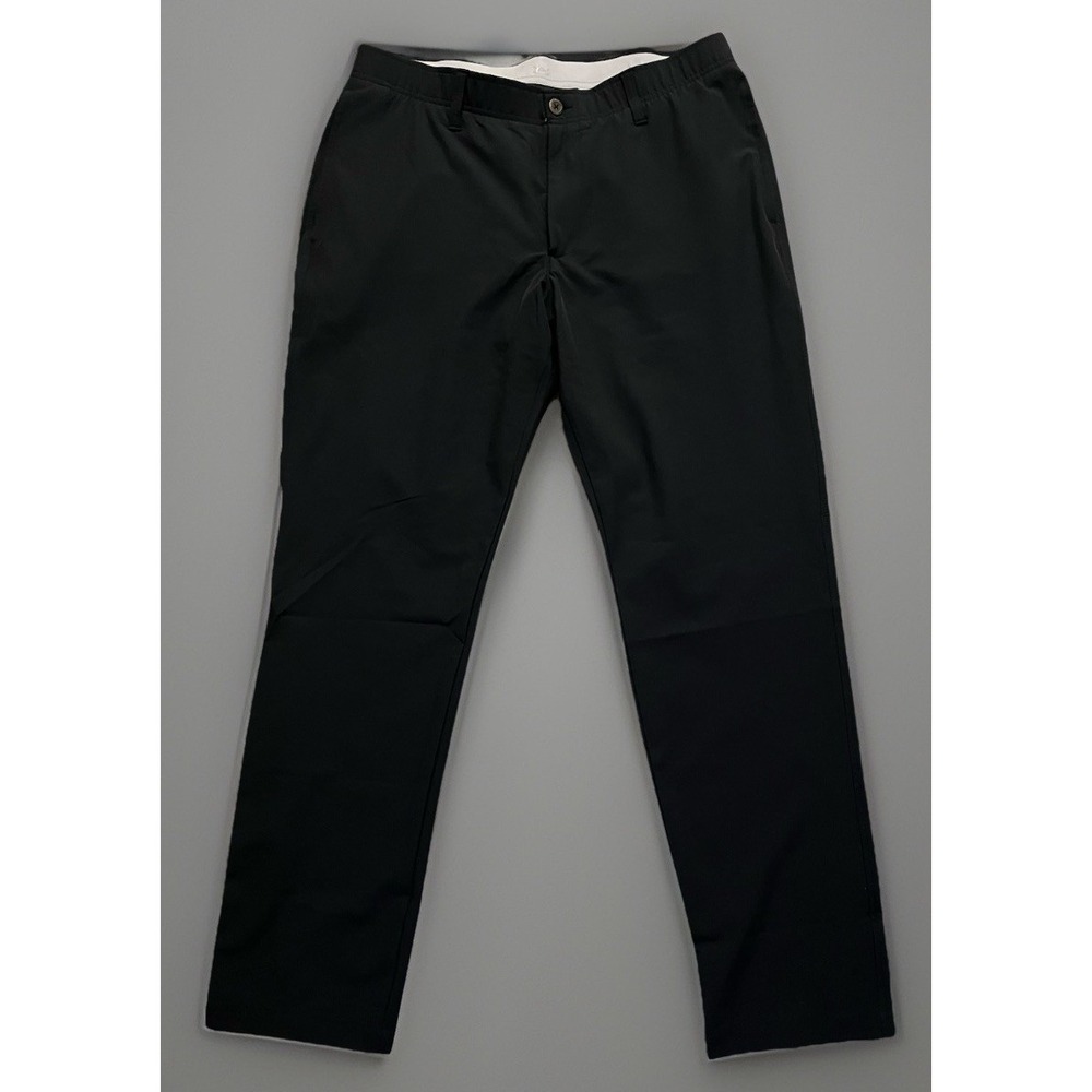 Under Armour Golf Pants Trousers Performance Casual Logo Black Men's 38x32 JBHS - Picture 1 of 12